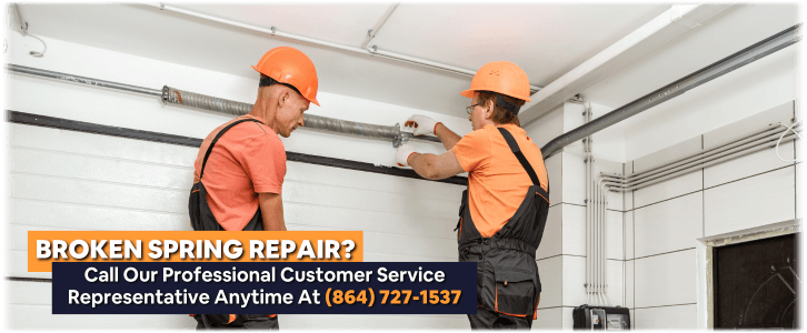 Broken Garage Door Spring Greenville SC